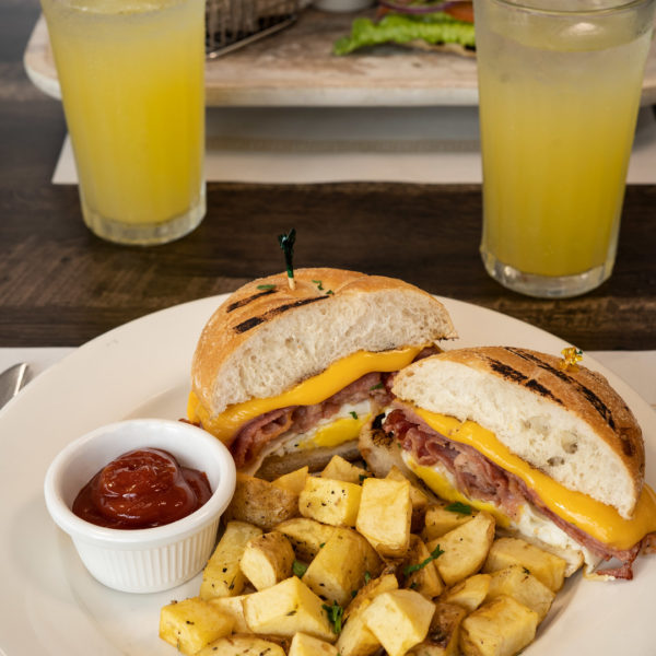 Breakfast Sandwich with Potatoes